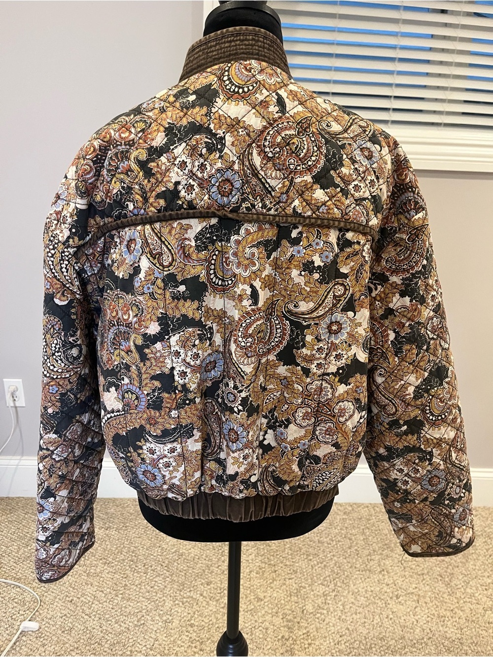NWOT Free People ‘Great Escape’ Paisley Quilted Jacket- small - Picture 8 of 10
